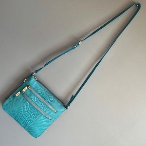 Cole Haan Village Sheila Crossbody, Caribbean /Turquoise Reptile Printed Leather